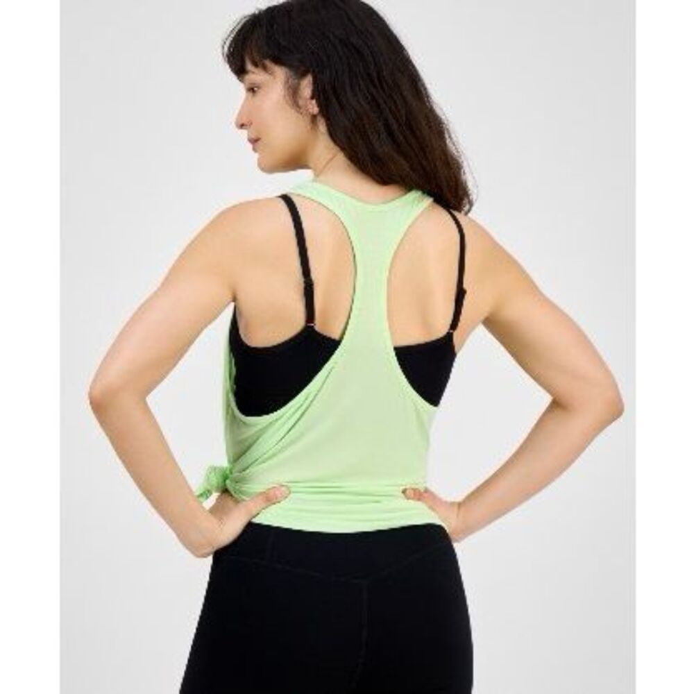 #702. Ideology Arctic Lime Scoop-Neck Log Racerback Tank Top - Picture 4 of 5